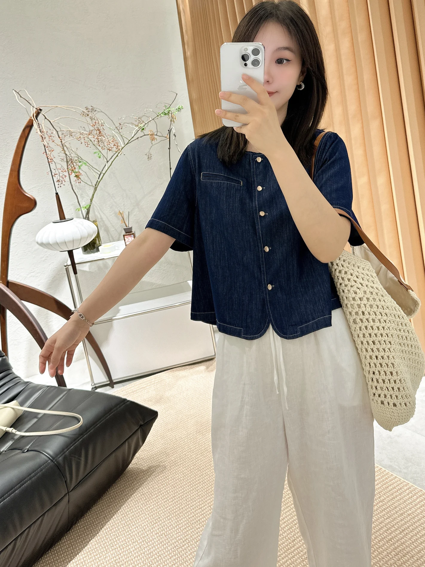 

plus Size 300 Pou Fat MM Summer New Denim ort Sve irt Women Thin Lazy Feeling Anti-Aging Ele Outerwear