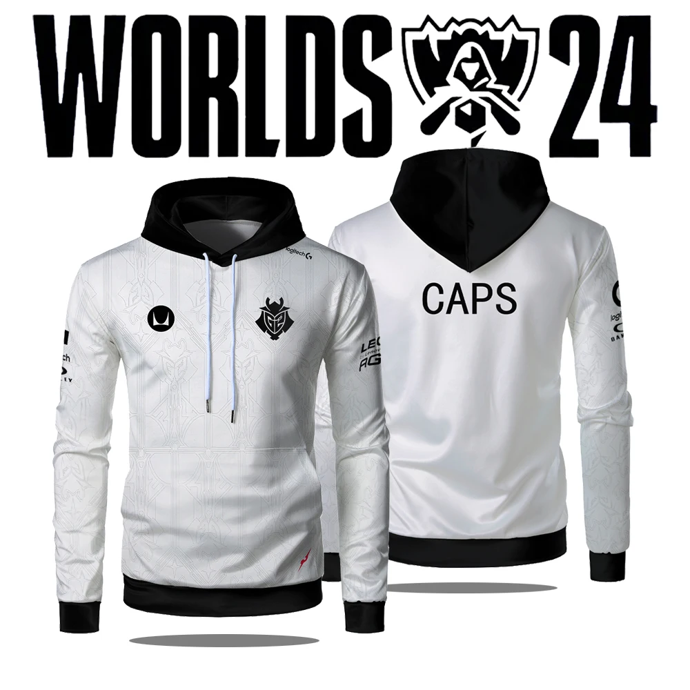 

2024 New G2 E-Sports Club World Finals Limited Hoodies League Of Legends G2 Trend Sweatshirts CAPS Fans Casual Fashion Pullover