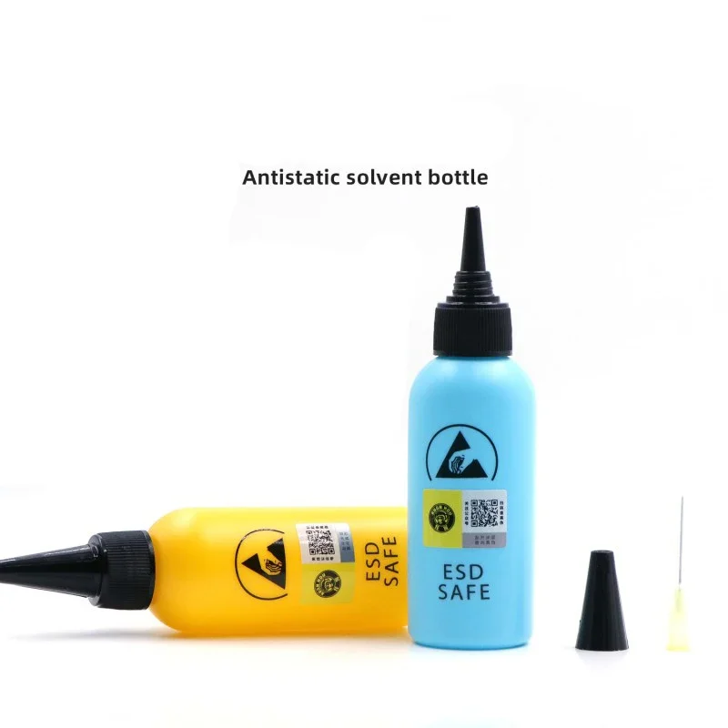 1/2pcs 60ML ESD dispenser Plastic solvent bottle High quality leak proof needle bottle for Glue removal liquid flux rosin bottle