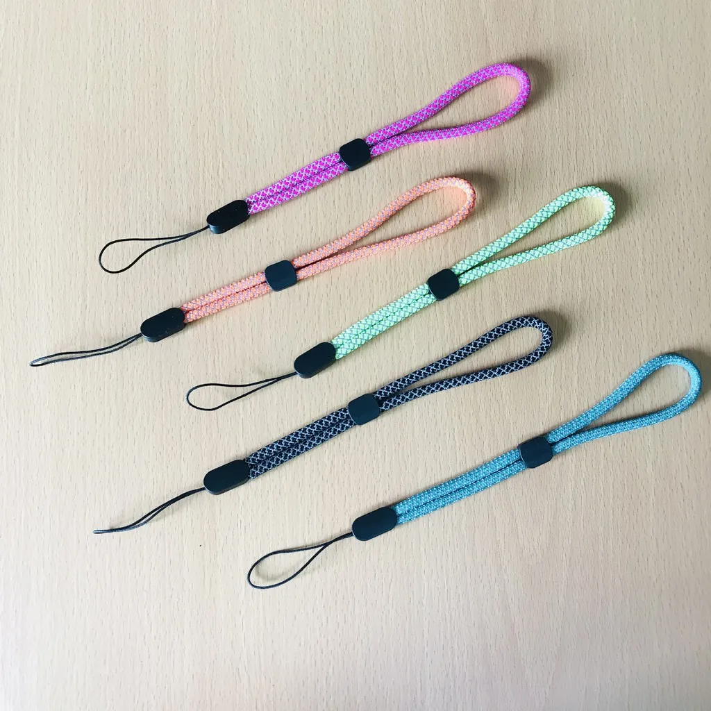 Cinghie per telefoni cellulari chiave USB cordino corto walkie-talkie regolabile cinturino da polso corda da polso Audio cordino per Smartphone anti-perso