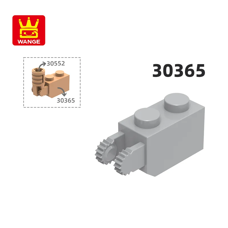 WANGE 102Pcs/Lot 30365 Straight Fork High 2 Holes Block Moc Color Accessories Compatible With Brick DIY Children's Toy Assembly