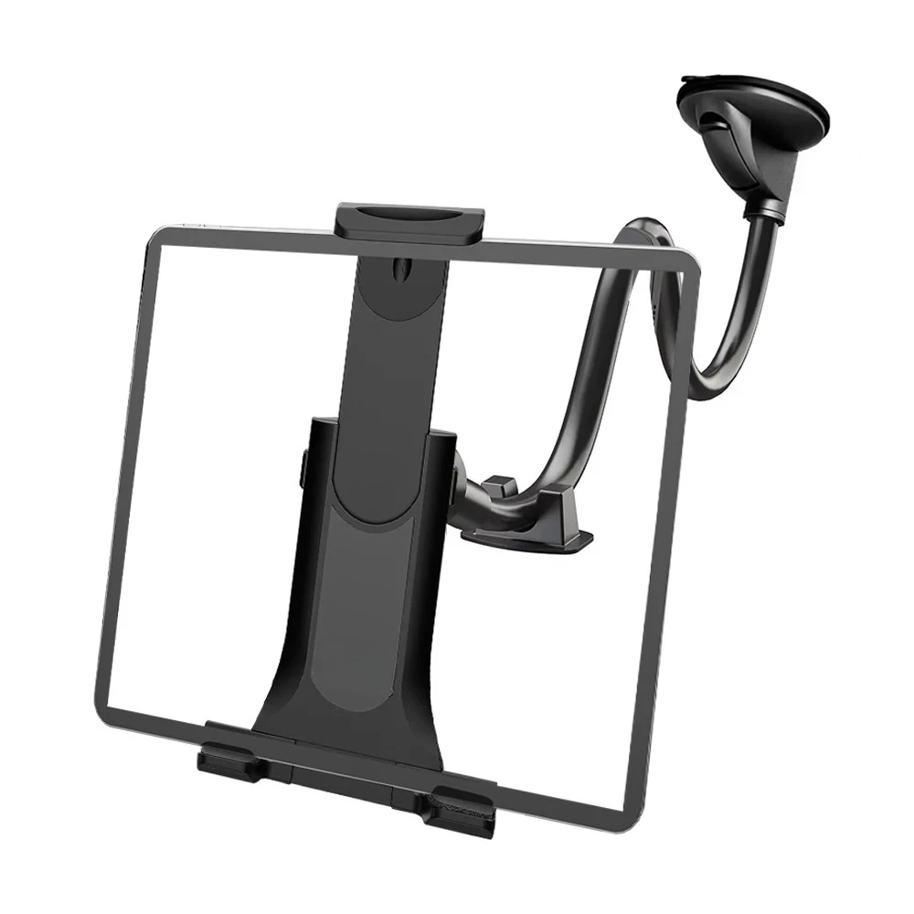 Dashboard Tablet Stand Holder for Car Suction Cup Windshield Mount with Large Clamp for Ipad All 4