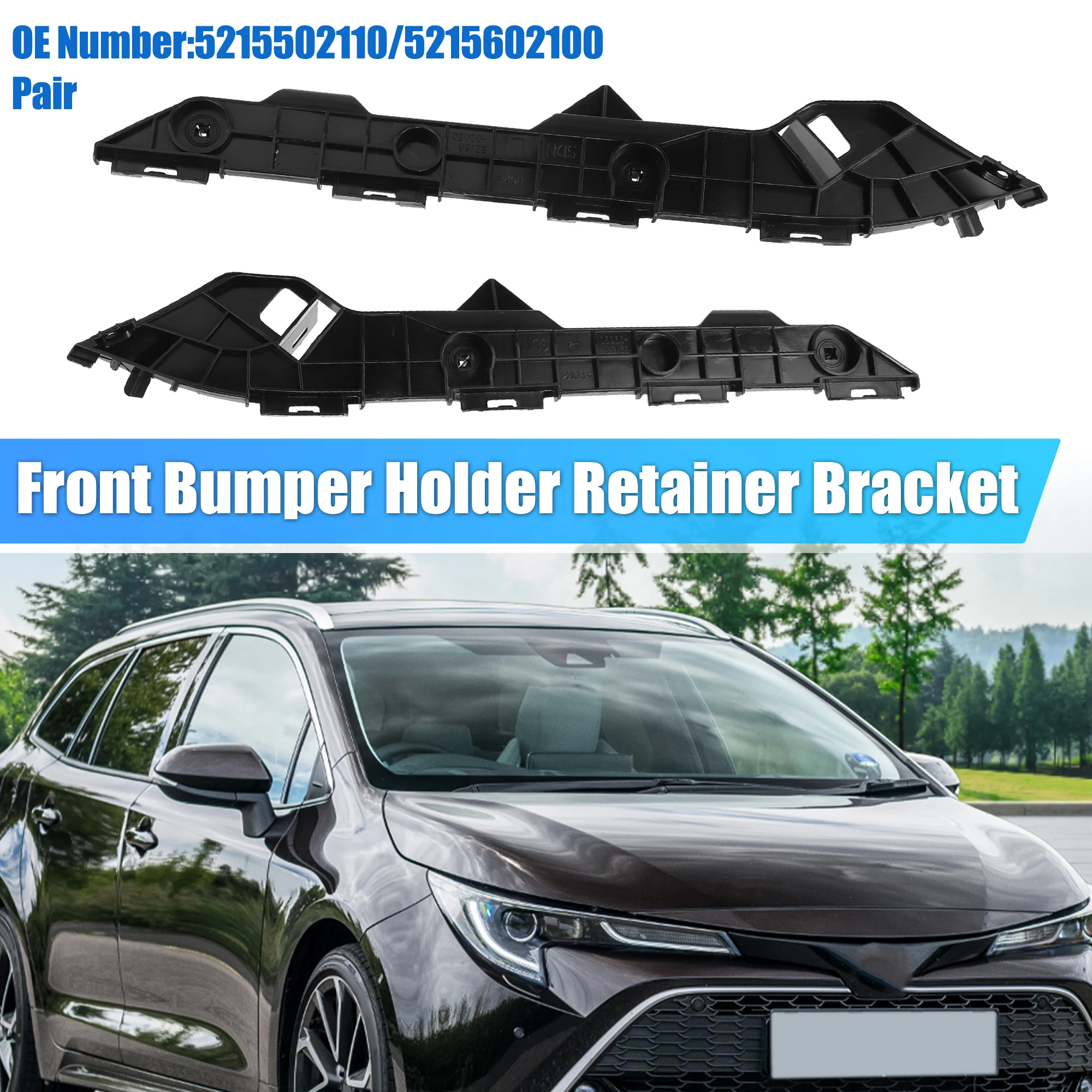 

X Autohaux Pair Left Right Side Rear Bumper Bracket No.5215502110/5215602100 for Toyota Corolla 2009 2010 2011 2012 2013