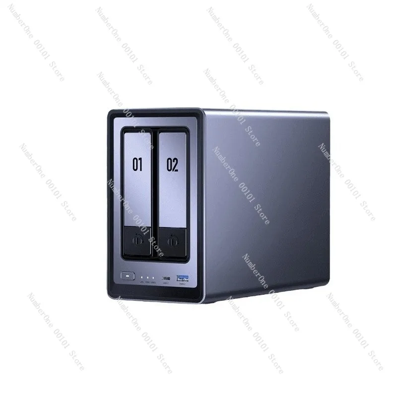 Home Network Attached Storage Server 2 Bay NAS AI Smart Photo Album Remote Access Private Cloud Backup Media File Sharing