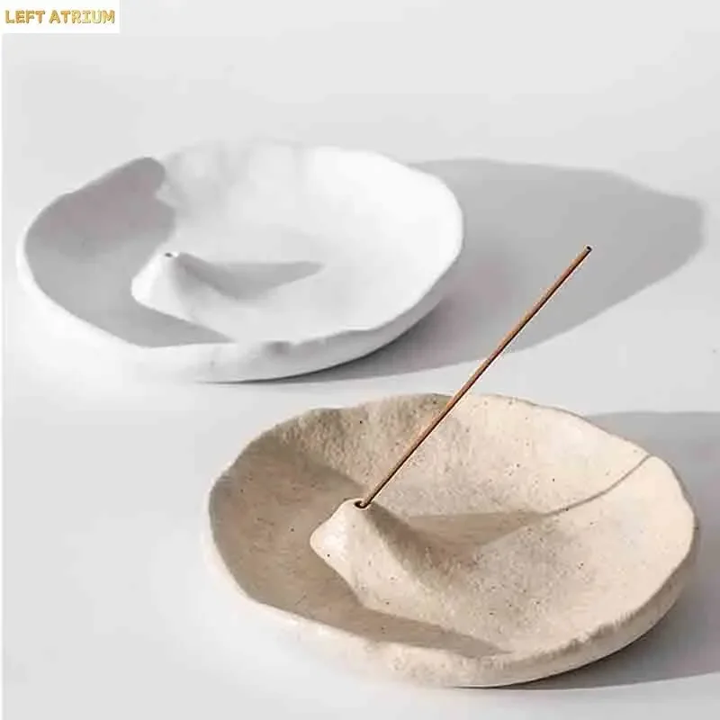 AhunderJiaz Wabi Sabi Incense Holder - Handmade Copper Zen Ash Tray for Stick Incense,Vintage Chinese Home Decor Meditation Gift