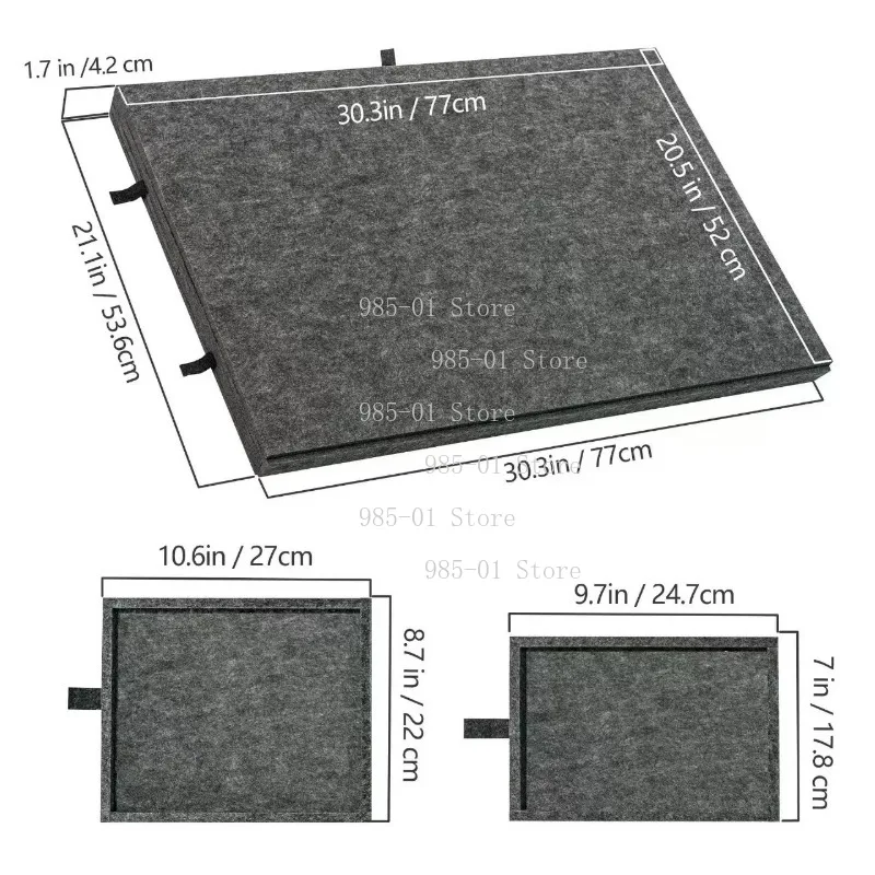 6 Drawer Portable Puzzle Board Puzzle Sorting Board with Bracket Cover