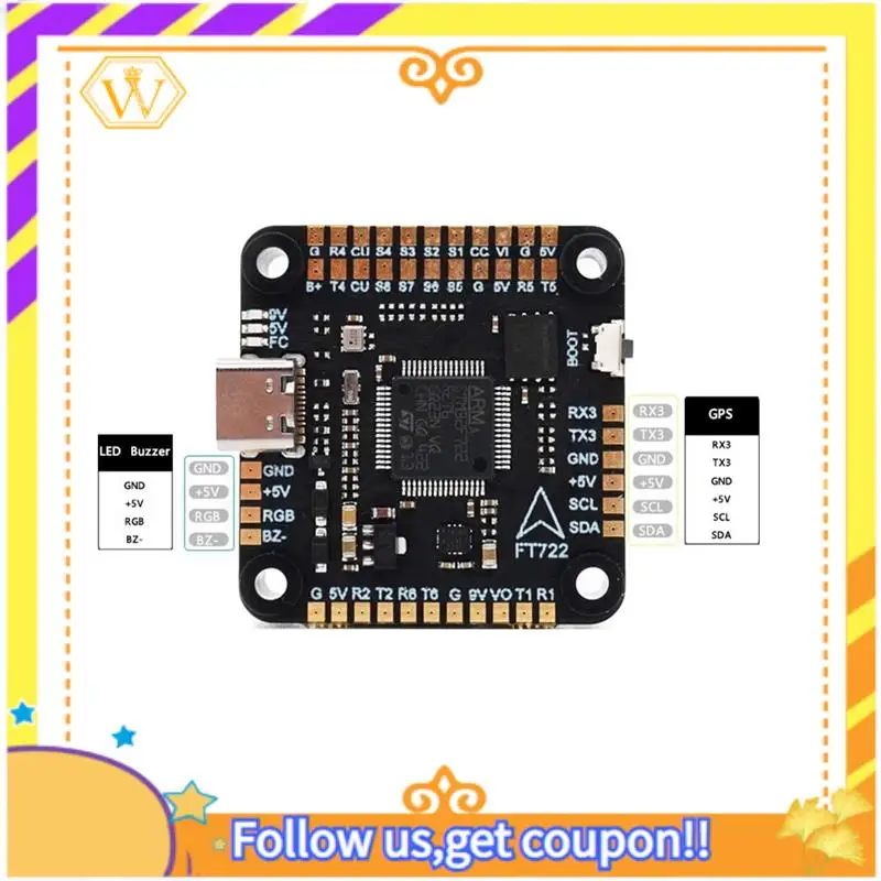 

Latest-F722 FC&ESC Stack F722X8 Pro Flight Controller BLS 60A 4In1 ESC 30.5X30.5Mm 3-8S For RC FPV Racer Drone