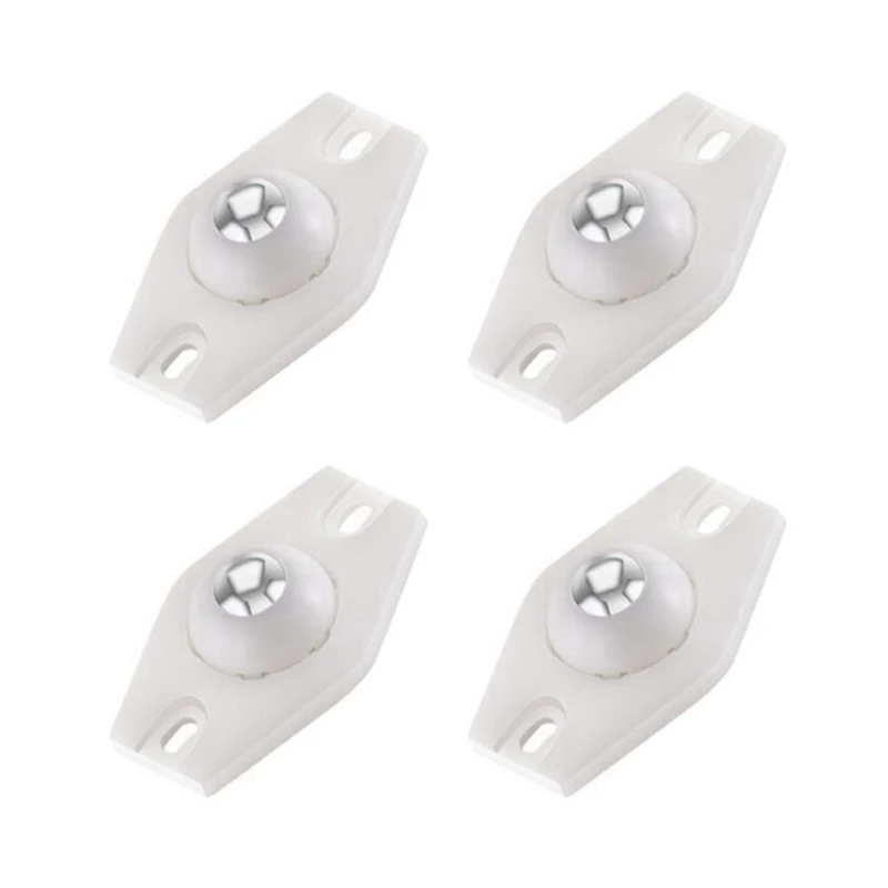 NEW-4Pcs Self Adhesive Type Mute Ball Universal Wheel Furniture Casters Wheels Stainless Steel Wheel 360° Rotation