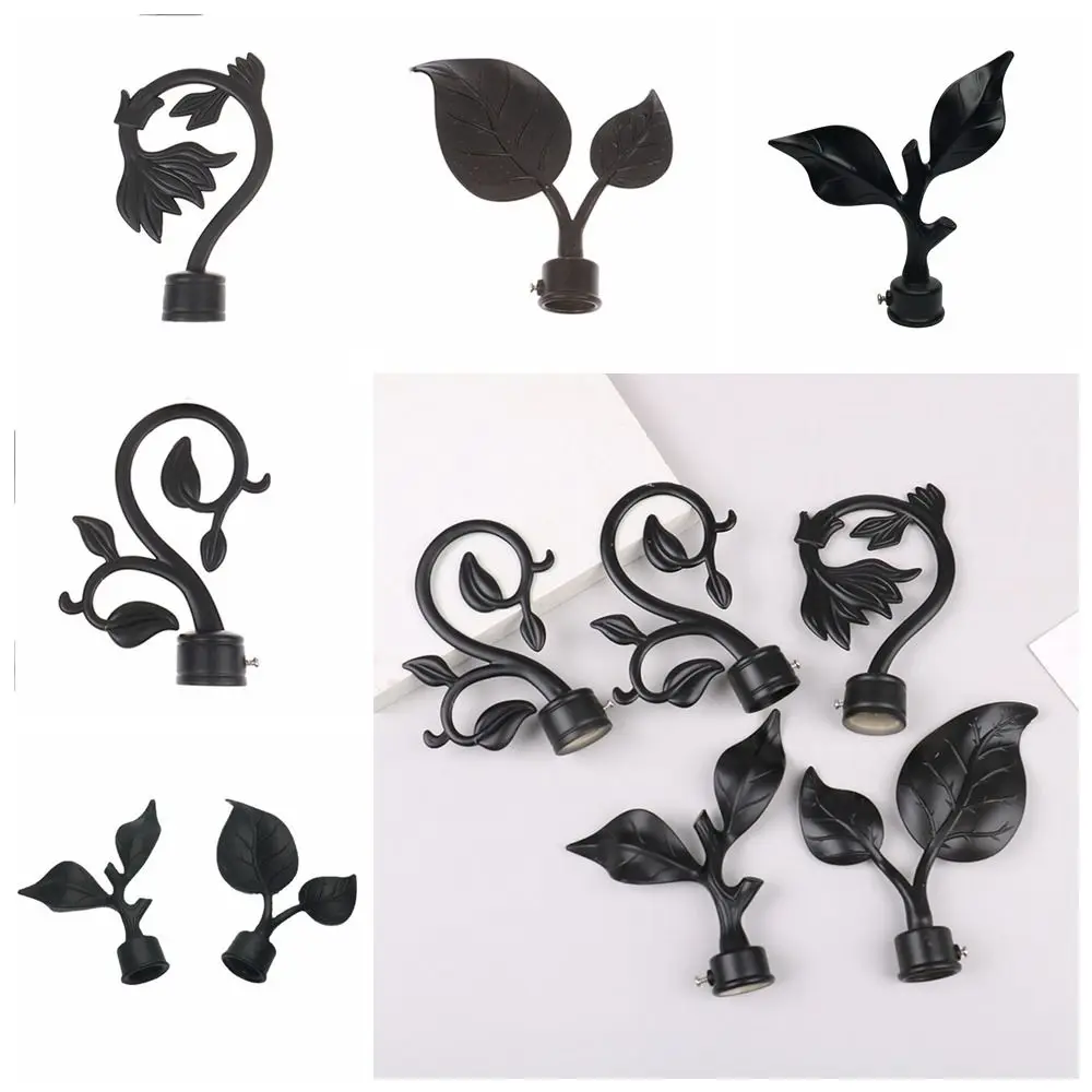 22mm Ends Heads Curtain Pole Finials ABS Material Strong Roman Rod Imitation Iron Unique Shape Curtain Decorative - view 3