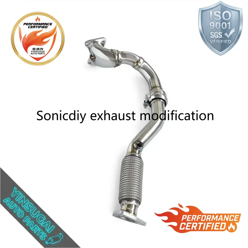Cuski High Efficiency Stainless Steel Straight Downpipe for Honda Fit GE6 1.3 2008-2013 Power Upgrade
