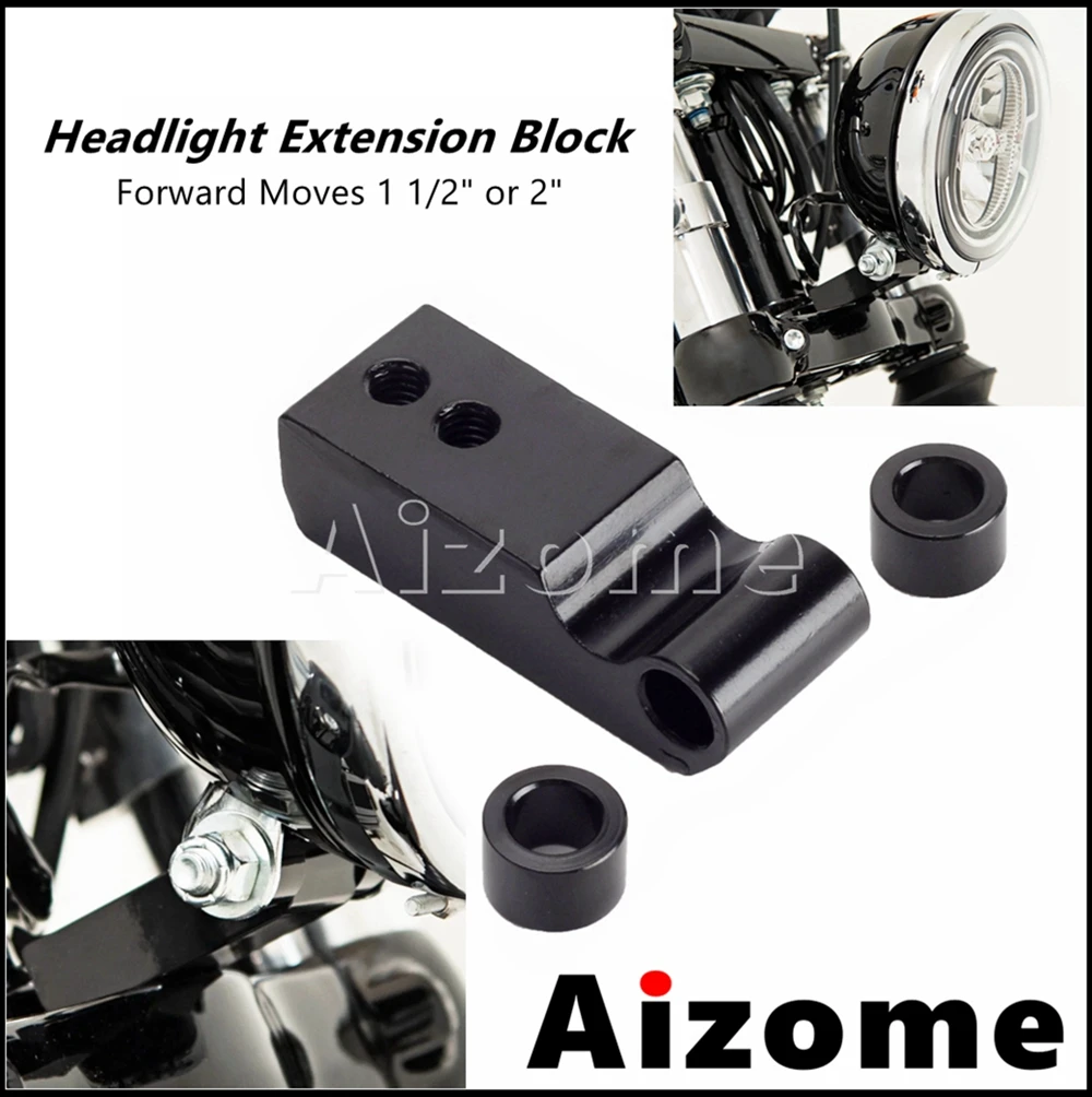 Motorcycle Headlamp Relocation Bracket Headlight Extension Block For Harley Softail Standard FXST 2020-up Street Bob FXBB 18-up