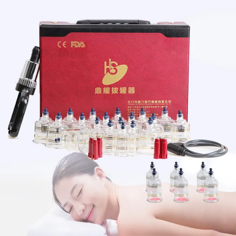 10/19 Cans Vacuum Hansol Acupunture Cupping Therapy Set Suction Cups Body Massager Pain Relief Guasha Ventosa Masaje Facial Jars