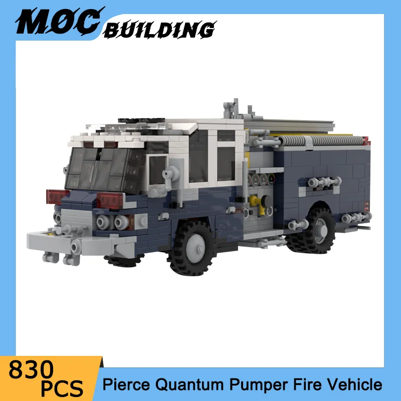 

Moc City Series Fire Ladder Fighting Truck Model Building Blocks Simulation Firefighter Rescue Car Educational Toys Xmas Gifts