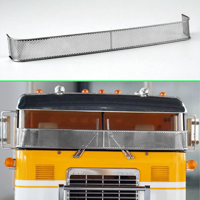 Simulation Metal Front Stone Sand Net Decorate Upgrade for 1/14 Tamiya RC Truck Globe Liner 56304 LESU RC Truck Car