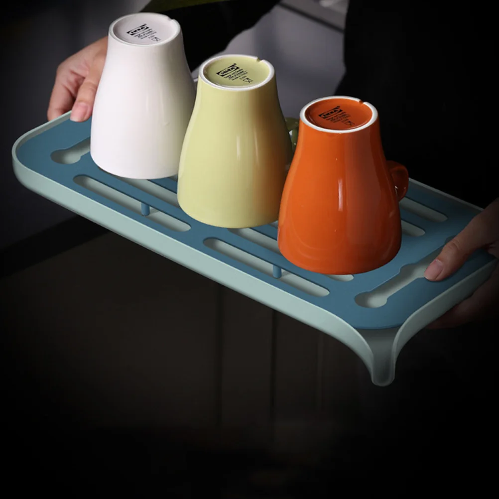

Plastic Household Draining Rack Dish Drying Tray Cup Drainer Convenient Drain Tray Professional Draining Rack
