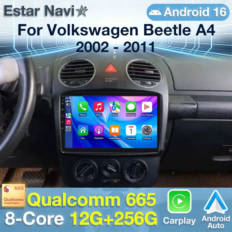 For Volkswagen Beetle A4 2002 - 2011 Android 16 Car Radio Multimedia Video Player Navigation stereo No 2din 2 Din DVD Auto WIFI