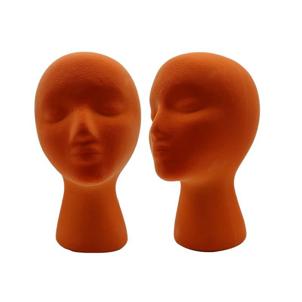 Practical Female Styling Flocking Head Mold Wig Glasses Holder Stand