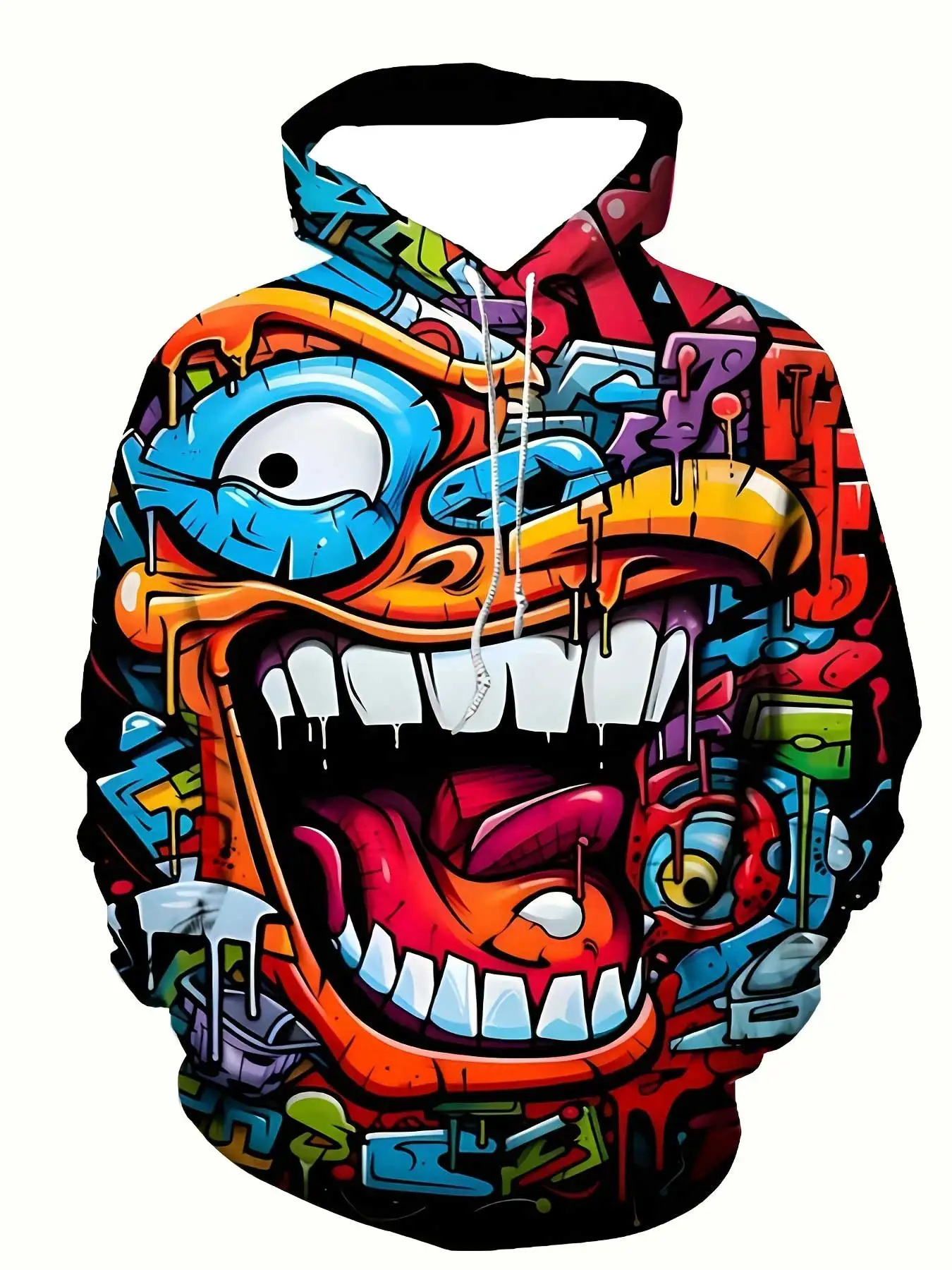 

Men's Stylish Casual Graphic Design Pullover Hoodie With Kangaroo Pocket Streetwear Winter Autumn Clothing