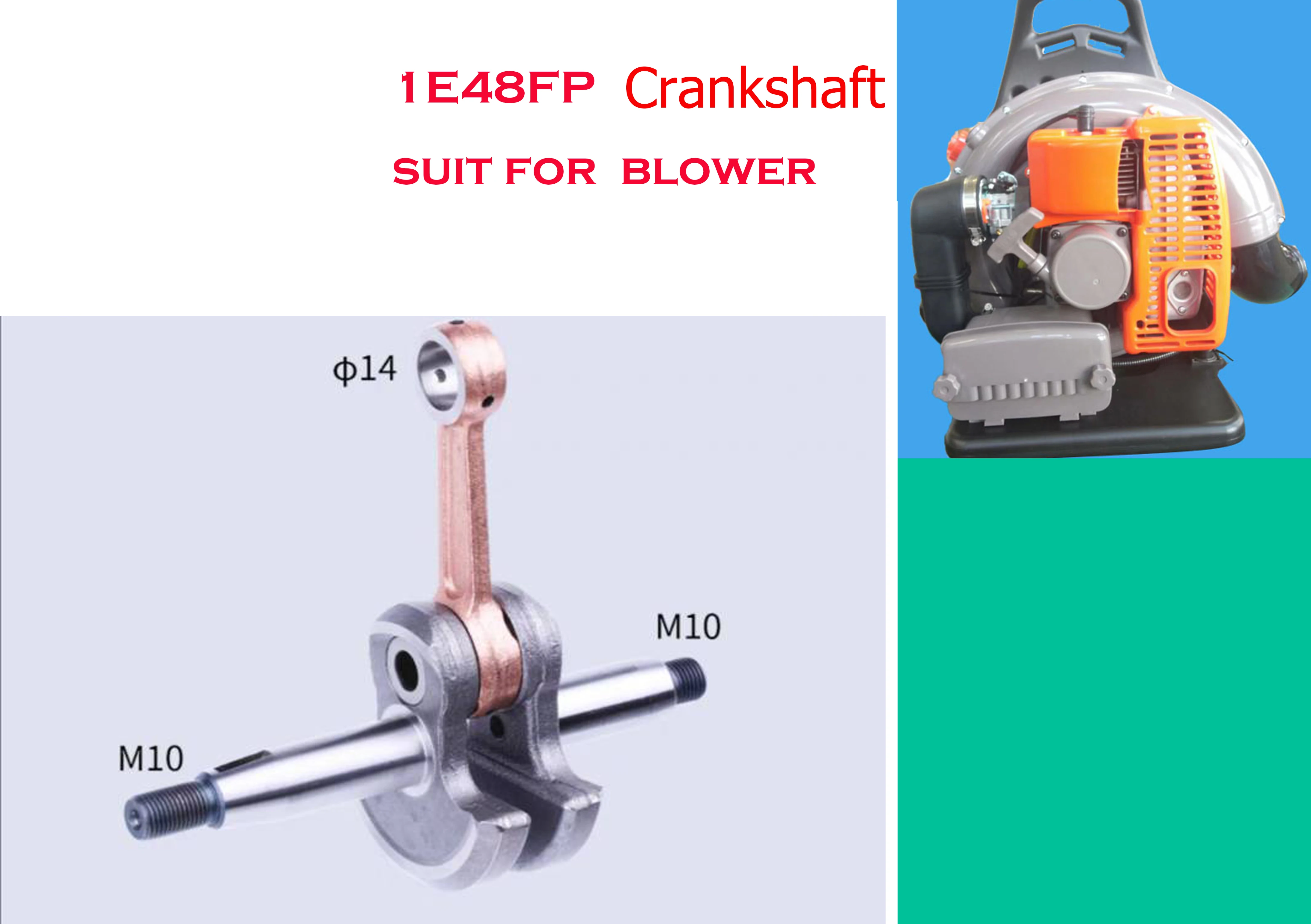 

1E48FP Crankshaft Assembly For Gasoline Engine 63cc Motor 2 Stroke Blower KS865 EB650 PB-760 PB-760LNH PB-760LNT