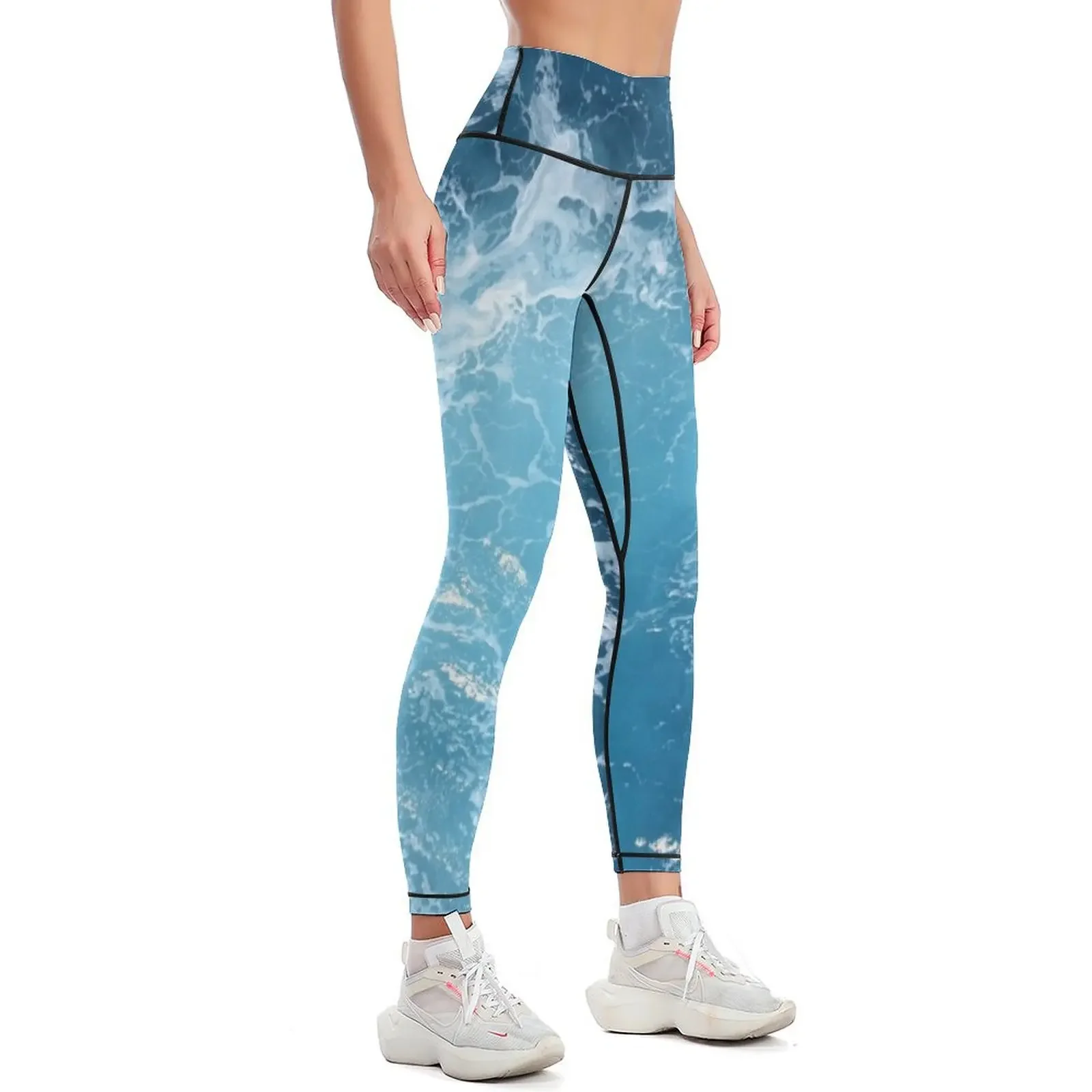 Blue Sea Water Waves Leggings gym womans legging pants raises butt sport pants sportswear woman gym 2025 Womens Leggings
