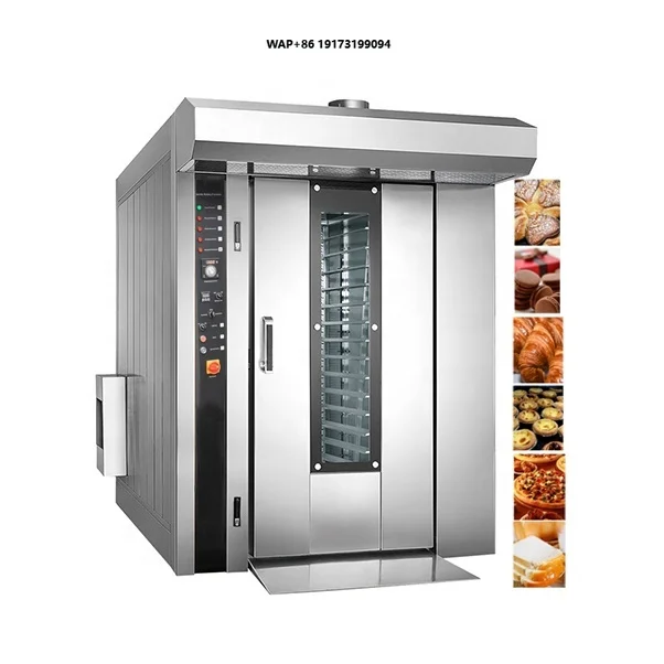 Industrial Electric Food Baking Equipment Bakery Machine Rotary Oven Industrial Bakery Loaf Bread Pizza Oven