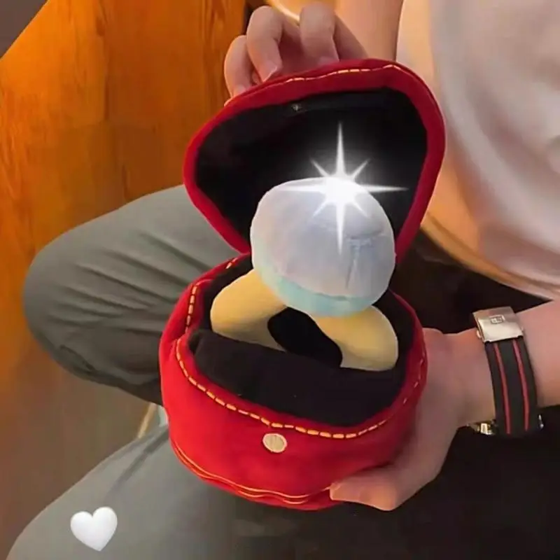 Big Diamond Plush Doll Ring Box Pet Chew Toy Creative Stuffed Birthday Gift for Dog Proposal Engagement Wedding Surprise Present