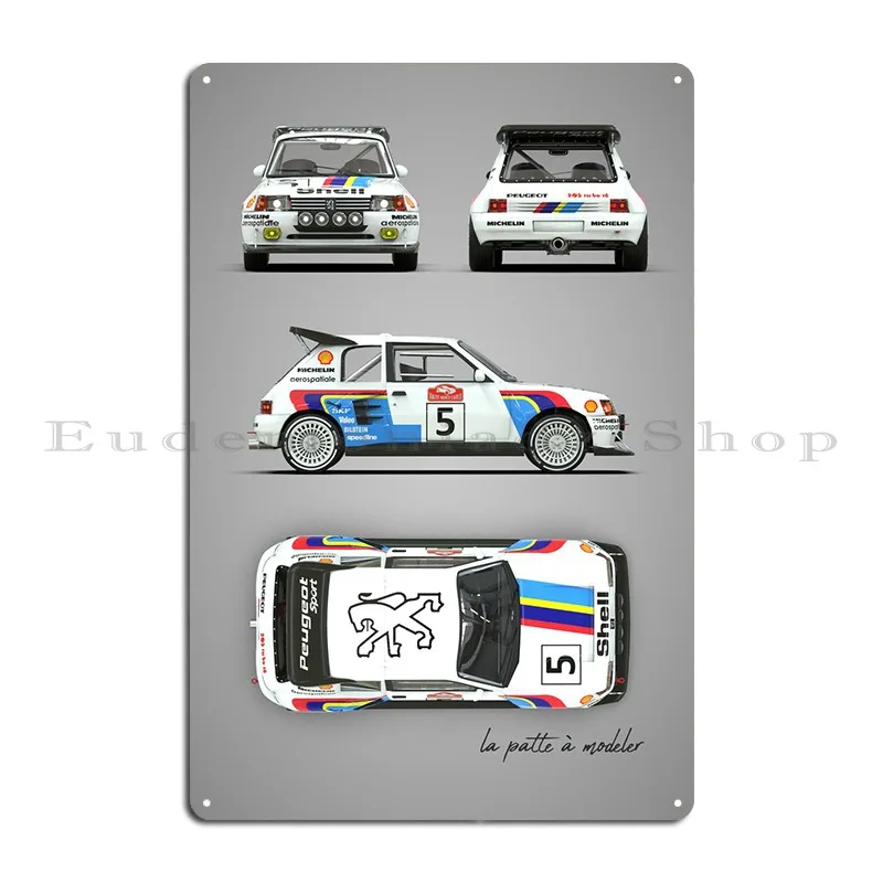 Racing Car 205 T16 Metal Sign Plaques Customize Wall Decor Pub Mural Club Tin Sign Poster