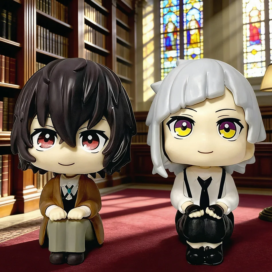 Neue Bungou Stray Dogs Anime-Figur Kawaii Dazai Osamu Actionfigur Niedliche Nakajima Atsushi Figurine PVC Sammlermodell Puppe Spielzeug