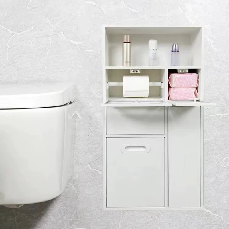 304 stainless steel toilet toilet niche embedded trash can tissue box niche bathroom rack customization