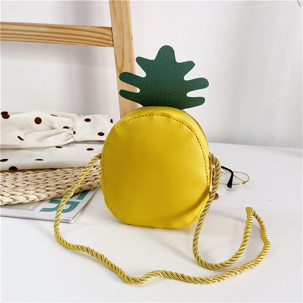 New Kid Creative Zero Wallet Cute Pineapple Bag Girl Crossbody Bag Fashionable Cartoon Shoulder Bag Baby Accessories Zero Wallet