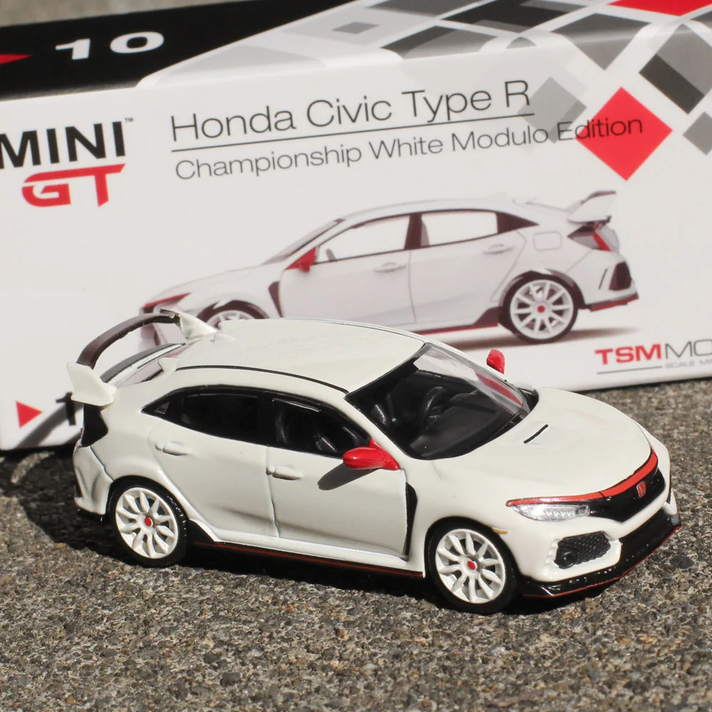 

MiniGT 1/64 Scales Honda Civic Type R Championship White Modulo Edition Diecast Car Model Toy Vehicles Collectable 10