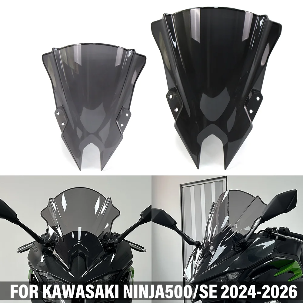 

Ветровое стекло (дефлектор) для мотоцикла Kawasaki Ninja 500 SE 2024-2026, двойное, с эффектом пузырька