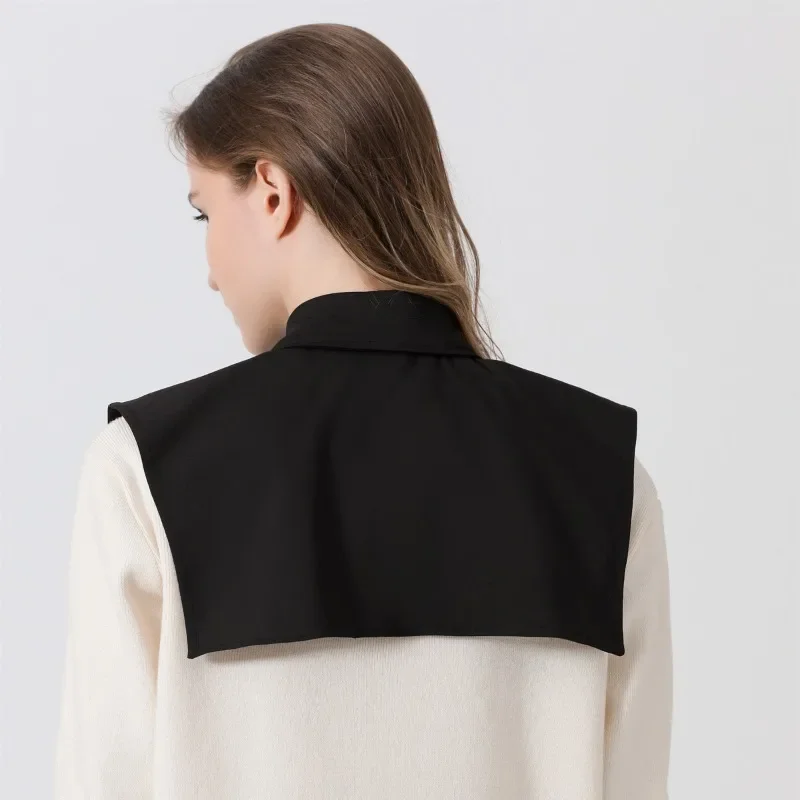 Fake Shirt Tip Collar Detachable Half Shirt Flat Dickey Big Pionted Long Lapel Scarf Women False Kit Faux Tops Triangle Collar