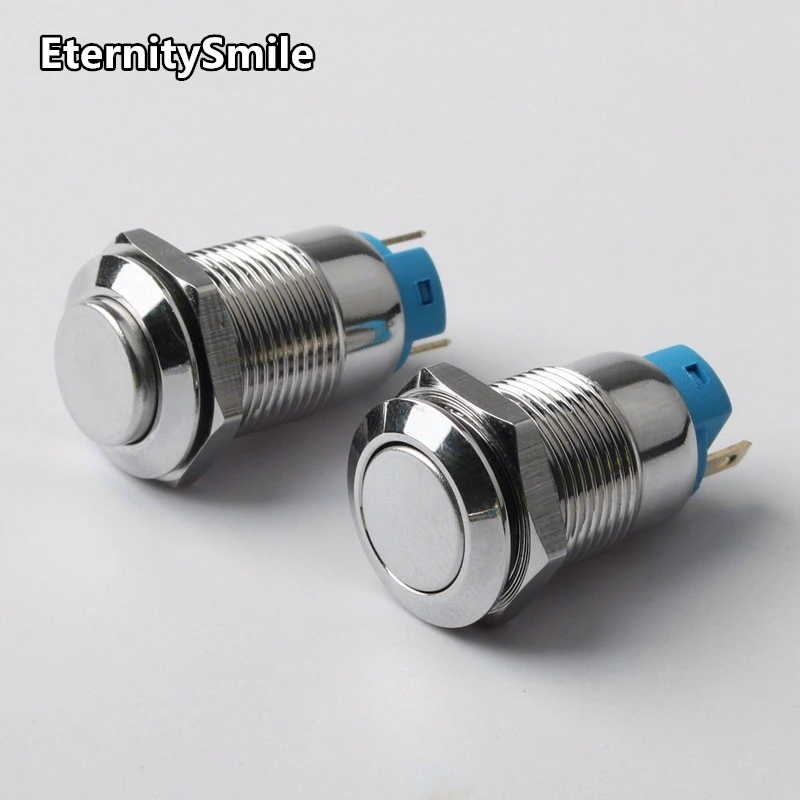 micro mechanical metal waterproof switches self-locking push button switch 12mm 5V12V24V220V