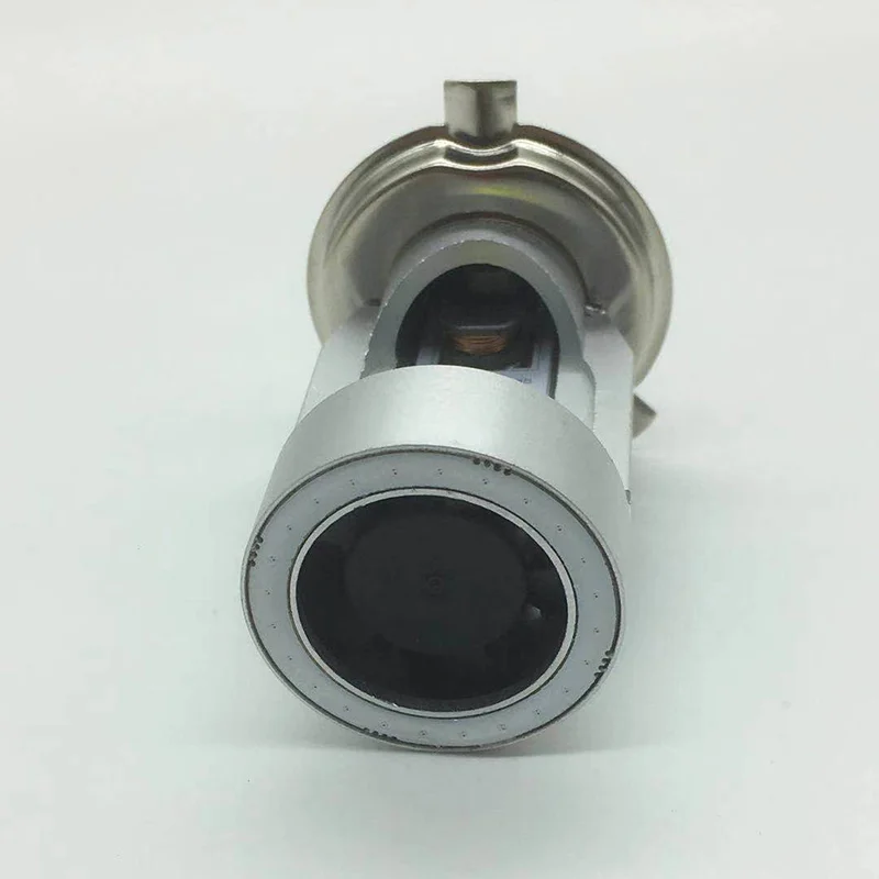 25W 12V Blue Red Angel Eye H4 LED Motorcycle Headlight Ba20d HS1 H6 Scooter Motorbike Headlamp Light Bulb DRL Accessories