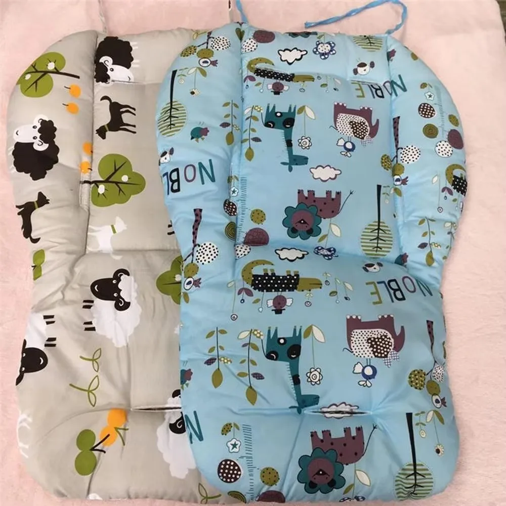 Cartoon Print Baby Dining Chair Cushion Universal Multifunctional Baby Seat Cushion Soft Kids Cart Mat Baby Stroller Accessories