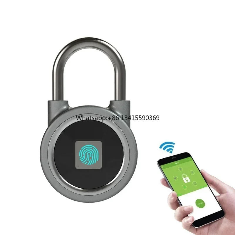 

S4A Factory Price ILock Fingerprint Padlock With Mobile Phone App Unlock Electronic Padlock Bicycle Padlock