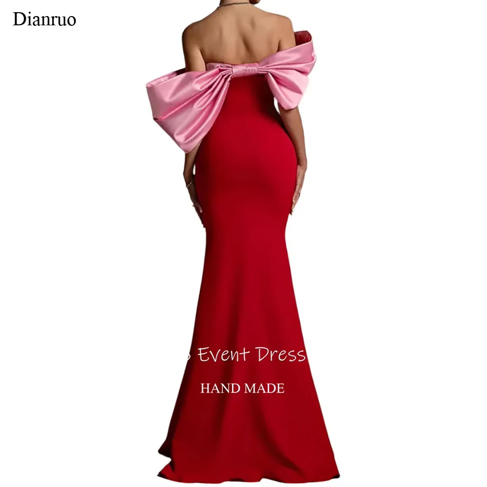 Dianruo – robe de soirée asymétrique, sans bretelles, élégante, épaules dénudées, robes d'invitées arabes, sirène, personnalisée