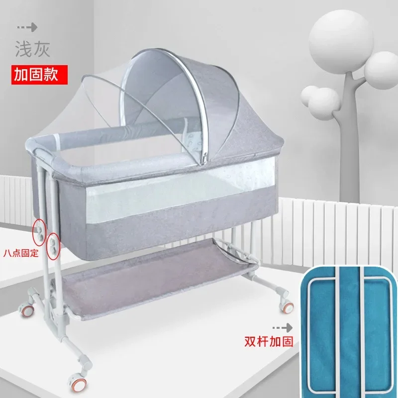 Móvel portátil multifuncional berço do bebê, recém-nascido BB cama, emendado berço rainha, médio e pequeno Bed Family, neonatal