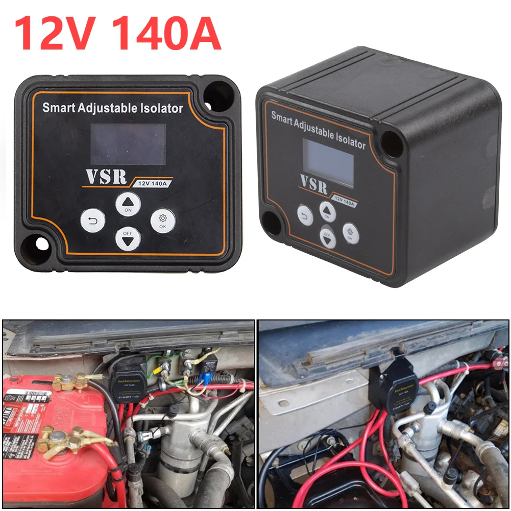 

Dual Battery Smart Isolator 12V 140A Voltage Sensitive Split Charge Relay VSR Car Accessories Relay VSR for Camper Yacht ATV UTV