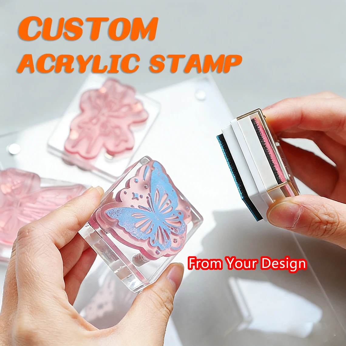 

New Customized Wedding Stamp Acrylic Magnetic Replaceable Logo Seals Personalized Scrapbook Wedding Package Address Seal