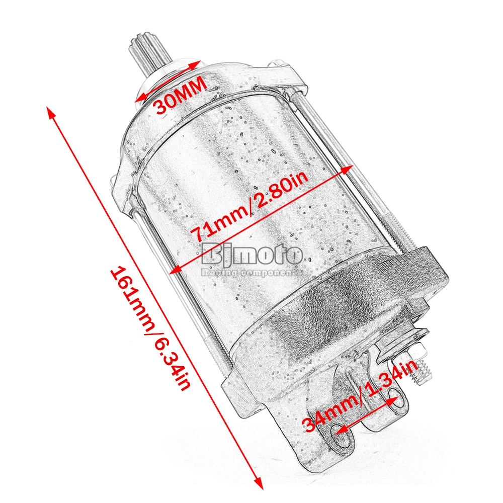 Motorrad-Motorstarter für Kawasaki ZR1000 Z1000 ZX1000 Ninja 1000 ZR900 Z900 KLZ1000 Versys 1000 21163-0061 21163-0065 – Detail 11