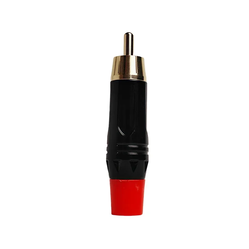 10Pcs Gold-Plated RCA Male Connectors – High-Fidelity Audio Jack Plug for DIY Speaker Cable, Amplifier & Hi-Fi System Wiring