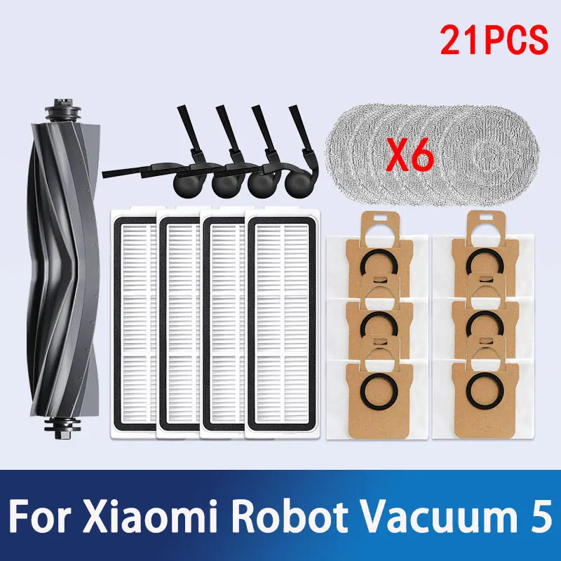 Voor Xiaomi Robot Vacuüm 5/OV31GL Cleaner Accessoires Belangrijkste Zijborstel Mop Doek HEPA Filter Stofzak Vervangende Onderdelen