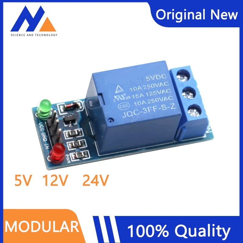 1 CH relay module 5V 12V 24V low level trigger relay expansion board 1 single channel