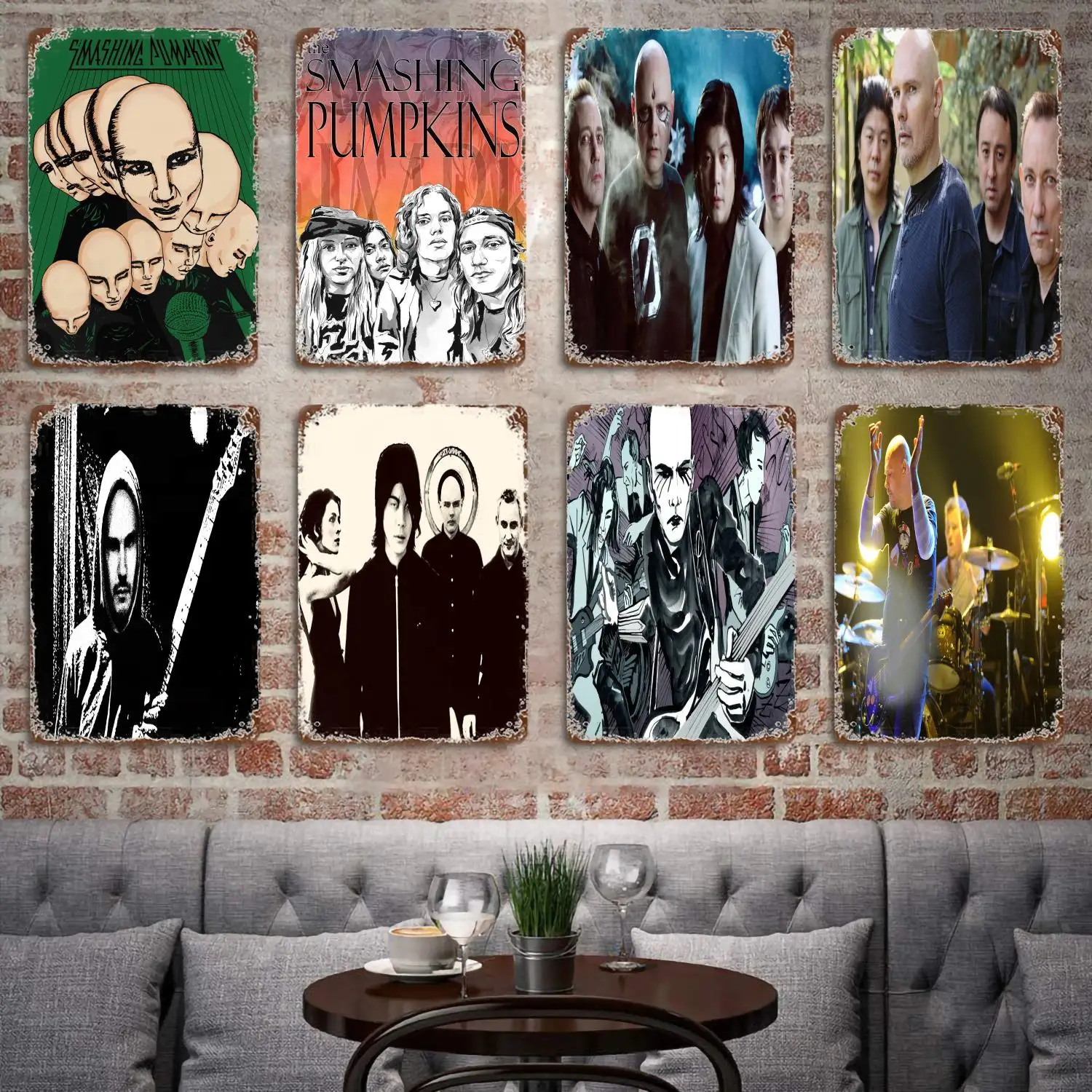 The Smashing Pumpkins Band Decor Poster Vintage Tin Sign Metal Sign Decorative Plaque for Pub Bar Man Cave Club Wall Decoration