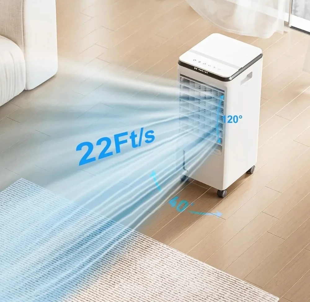 

#Cooler windowless air conditioner w/ 4 Modes 3 Speeds 1.85Gal Water Tank 7H Timer Swamp