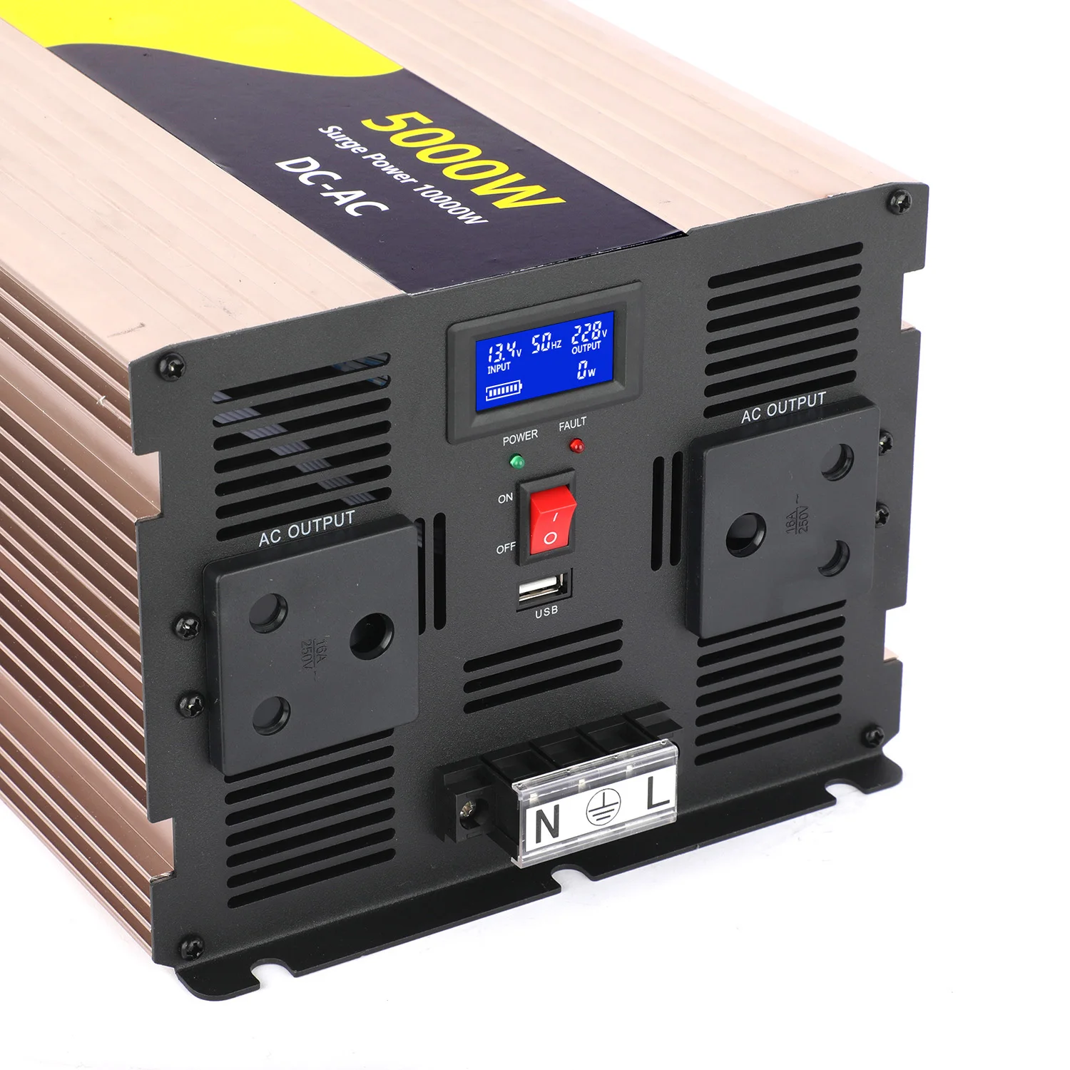 5000W Inverter: 12V 24V 48V To 110V 220V Pure Sine Wave Inverter For Household Appliances, Off-Grid Inverter, Solar Inverter