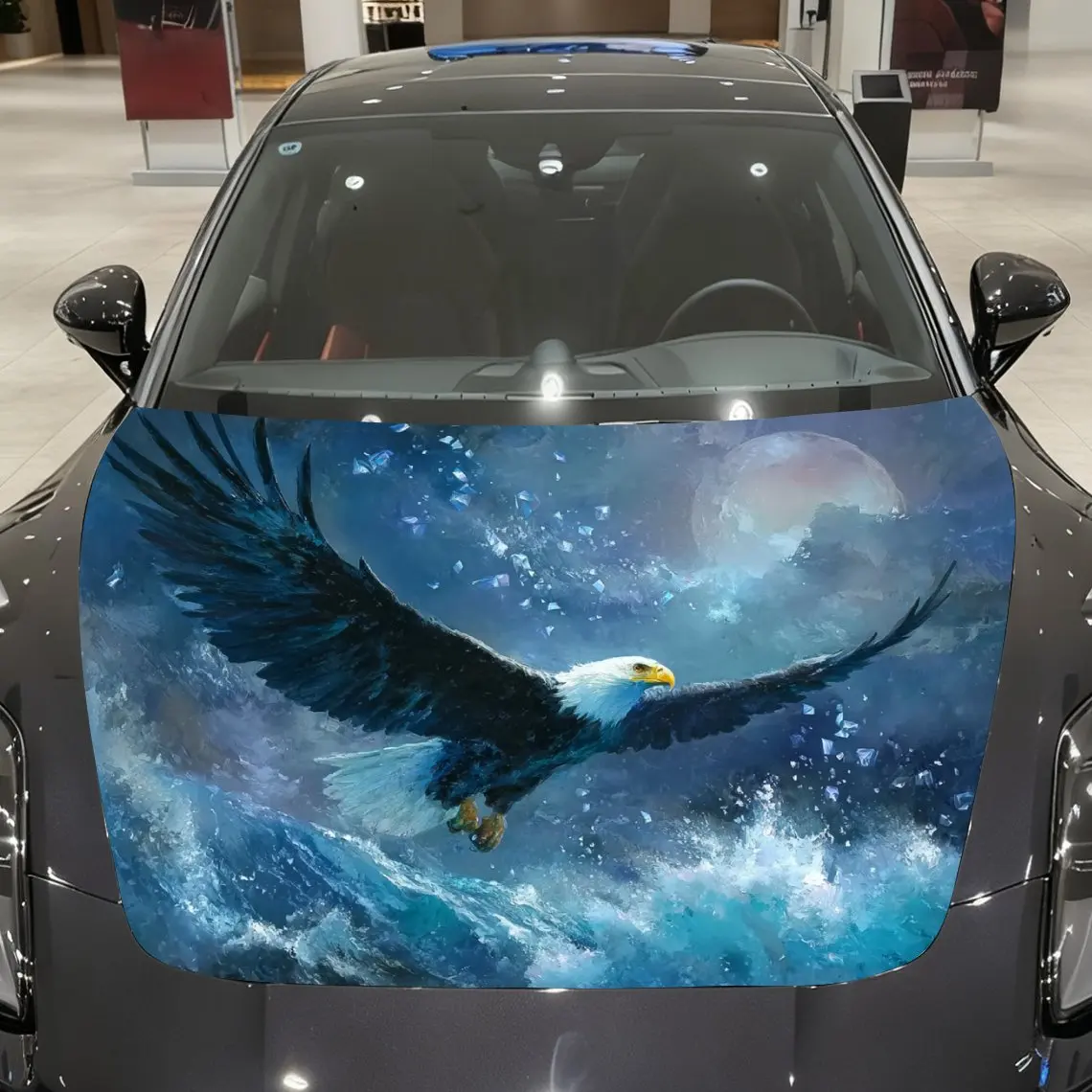 

Soaring Eagle Car Hood Film Stickers, Fashion Graphic Stickers, Self-adhesive Wear-resistant, Car Decoration Stickers, Car Parts