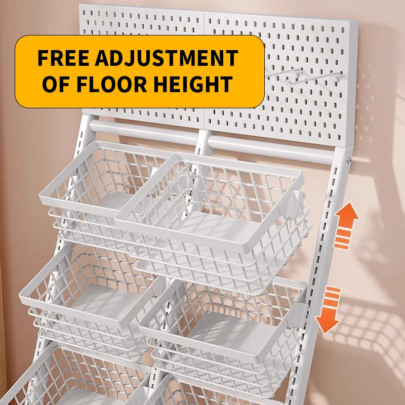 Stand for Supermarket Convenient Candy Snack Shelves Mini Shelf Custom Heavy-Duty Metal Wire Rack Floor-standing Retail Display